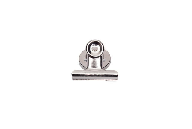 Papierklem MAUL Bulldog met magneet 40mm zilver 2 stuks