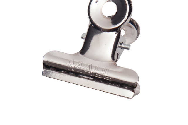 Pince à papier MAUL Bulldog 30mm capacité 10mm argent 10 pièces