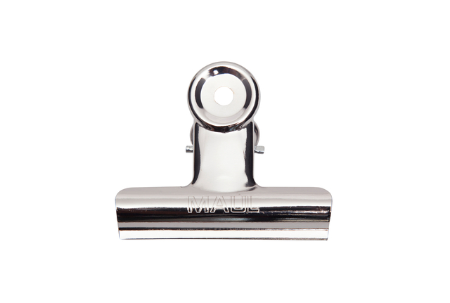 Pince à papier MAUL Bulldog 70mm capacité 40mm argent 5 pièces