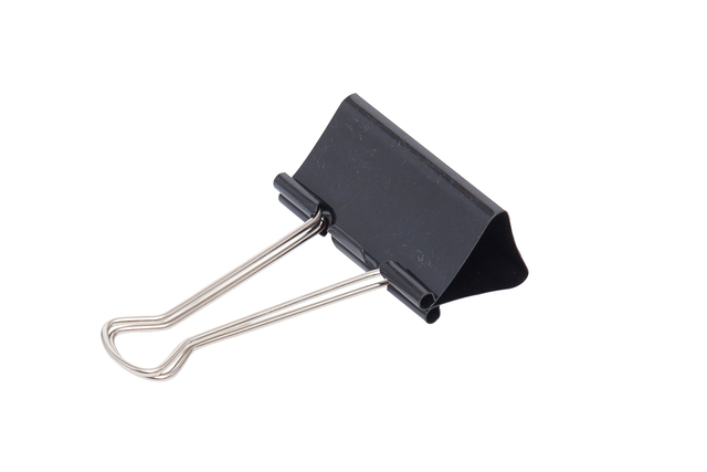 Papierklem MAUL 213 foldback 50mm zwart 12 stuks