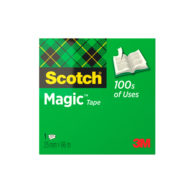 Ruban adhésif Scotch Magic 810 66mx25mm invisible mat