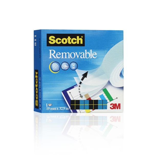 Ruban adhésif Scotch 811 33mx19mm invisible amovible mat