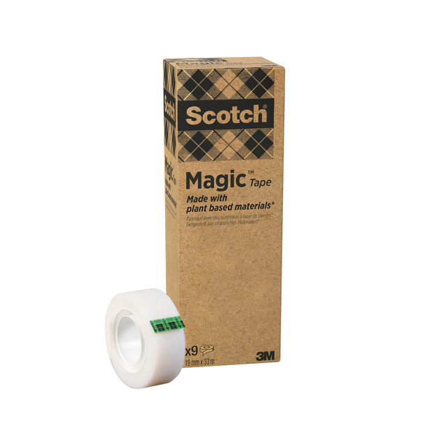 Ruban adhésif Scotch Magic 900 33mx19mm invisible mat 9 rouleaux