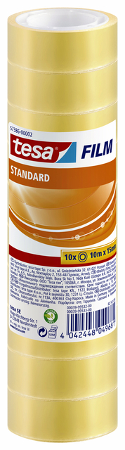 Ruban adhésif tesafilm® Standard 10mx15mm transparent 10 rouleaux