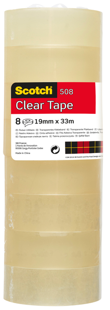Ruban adhésif Scotch 508 33mx19mm transparent