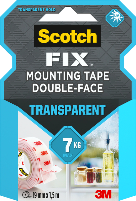 Ruban adhésif double face Scotch Transparent 1,5mx19mm