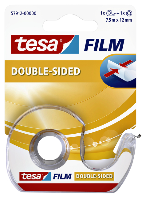 Ruban adhésif double face tesafilm® 7,5mx12mm transparent  + dévidoir