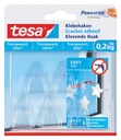 Klevende haak tesa® 0,2kg transparant 5 stuks