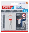 Clou adhésif tesa® Papier peint & Plâtre réglable 2kg blanc 2 pièces