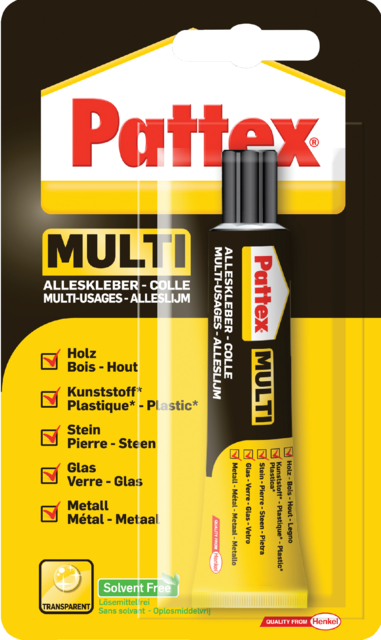 Alleslijm Pattex Multi tube 20 gram op blister
