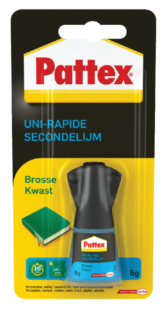 Colle seconde Pattex avec pinceau flacon 5g blister