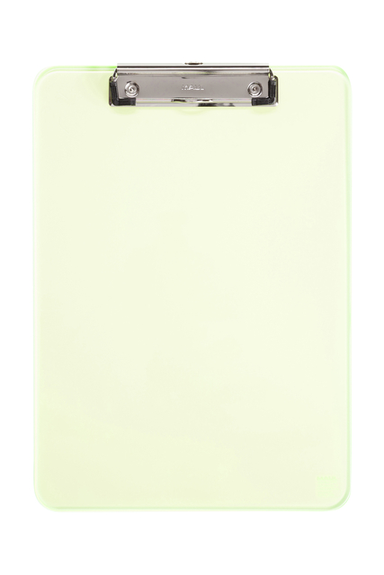 Porte-bloc MAUL A4 portrait PS transparent néon jaune