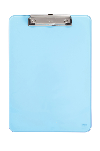 Porte-bloc MAUL A4 portrait PS transparent néon bleu