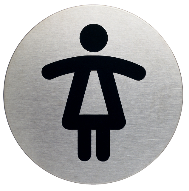 Pictogramme Durable 4904 Toilettes femmes rond 83mm