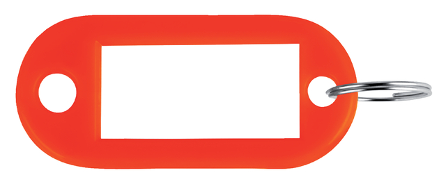 Sleutellabel Pavo kunststof rood 100 stuks