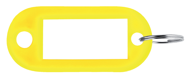 Porte-clés Pavo en plastique jaune 100 pièces