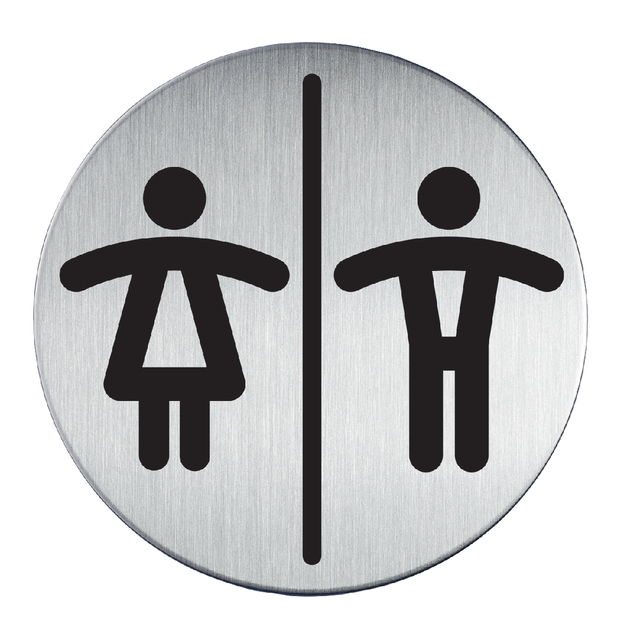 Pictogramme Durable 4920 Toilettes femmes/hommes rond 83mm