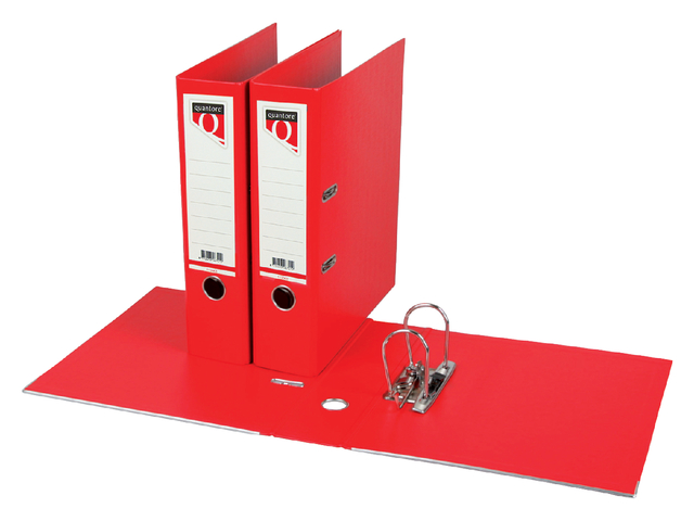 Classeur à levier Quantore A4 80mm PP rouge