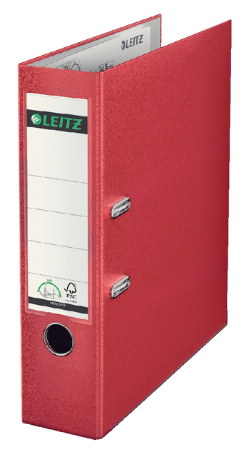 Classeur à levier Leitz 1010 180° A4 80mm PP rouge