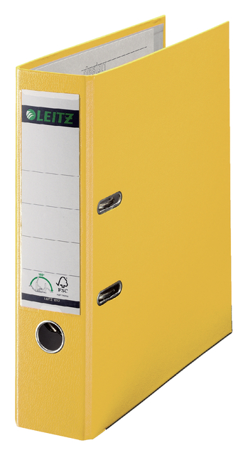 Classeur à levier Leitz 1010 180° A4 80mm PP jaune