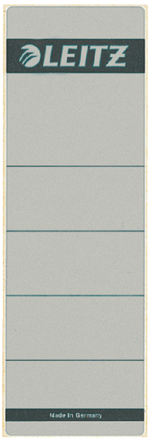 Etiquette dorsale Leitz Large 62x192mm adhésive gris 10 pièces