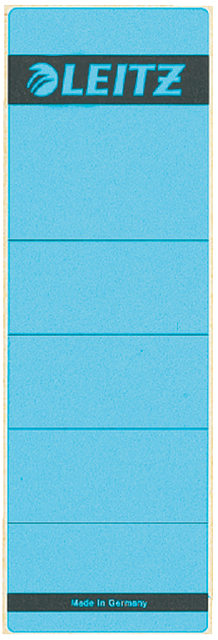Etiquette dorsale Leitz Large/courte 62x192 adhésive bleu 10 pièces