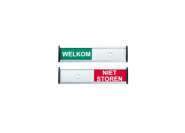 Plaque Welkom/Niet storen 125x30mm