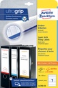 Etiquette dorsale Avery Zwecform Small 38x192mm adhésive blanc 175 pcs