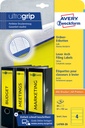 Etiquette dorsale Avery Large 61x192mm adhésive jaune 20 feuilles