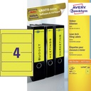 Rugetiket Avery breed 61x192mm zelfklevend geel 100 vel