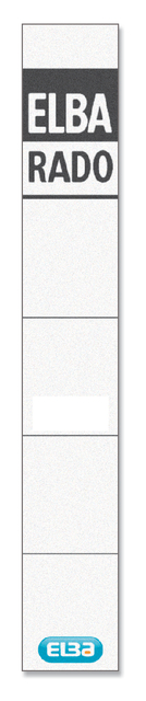 Etiquette dorsale Elba Rado Smal 24x159mm à insérer blanc 10 pièces