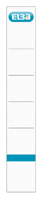 Etiquette dorsale Elba Smal 30x190mm blanc 10 pièces