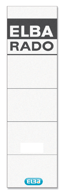 Etiquette dorsale Elba Rado Large 44x159mm à insérer blanc 10 pièces