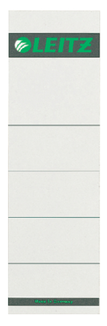 Rug-insteekkaart Leitz breed 57x191mm karton grijs 10 stuks