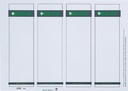 Rug-insteekkaart Leitz breed 56x190mm wit 100 stuks