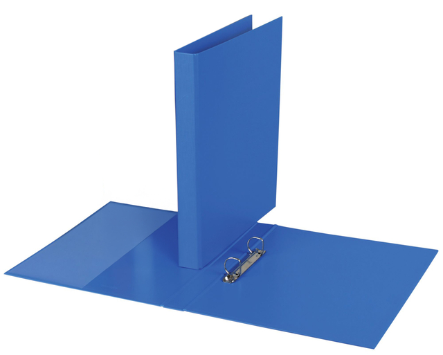 Ringband Quantore A4 2-rings D-mech 20mm PP blauw