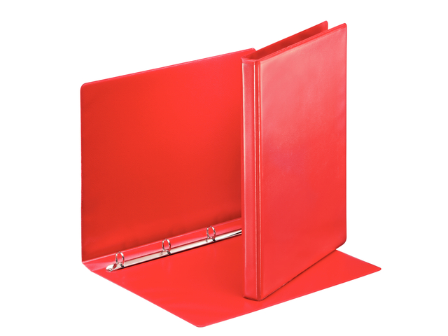 Classeur panorama Esselte Essentials A4 4 anneaux méc-O 16mm rouge