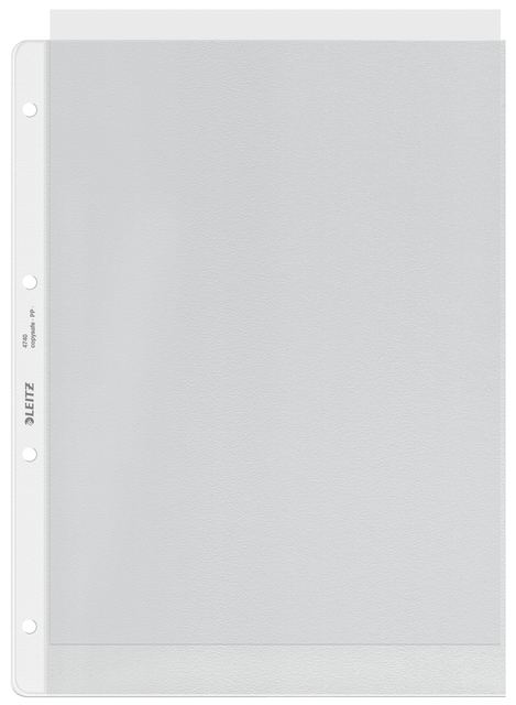 Pochette Leitz Premium Copy safe A4 4 perforations PP 0,13mm transparent 100 pièces