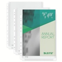 Harmonica showtas Leitz Premium met perforatiestrip 180µ PVC A4 5 stuks glashelder 5 stuks
