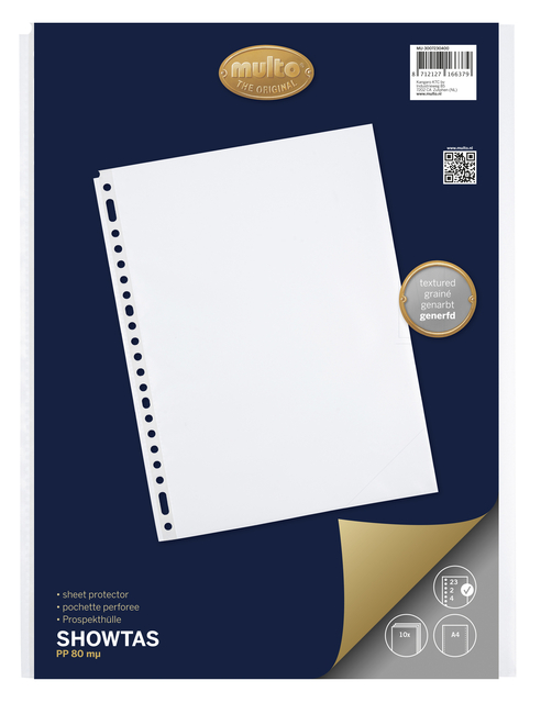 Showtas Multo 23-gaats PP 0.08mm nerf  10 stuks