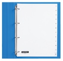 Intercalaire Quantore 4 perforations numéro 1-12 PP blanc