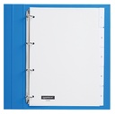 Intercalaire Quantore 4 perforaions 5 onglets+fenêtre PP blanc