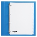 Intercalaire Quantore 4 perforations 10 onglets+fenêtre PP blanc