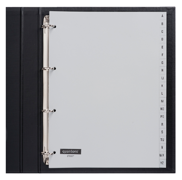 Intercalaire Quantore 4 perforations 20 onglets A-Z gris PP