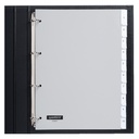 Intercalaires Quantore 4 perf 10 onglets à fenêtre gris PP