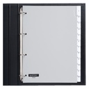Intercalaire Quantore 4 perforations 12 onglets+fenêtre PP gris
