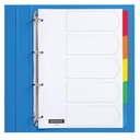 Intercalaire Quantore 4 perforations 5 onglets carton blanc