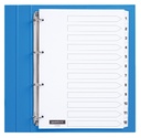 Intercalaire Quantore 4 perforations numéro 1-12 carton blanc