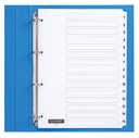 Intercalaires Quantore 4 perf numéro 1-15 blanc carton