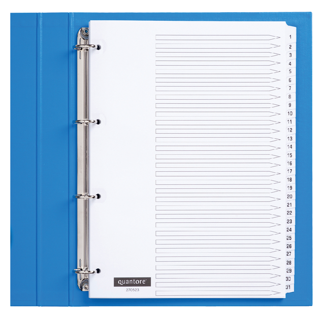 Intercalaire Quantore 4 perforations numéro 1-31 carton blanc